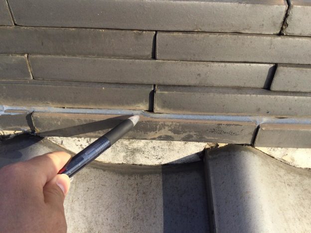 稲美町の棟のシール不良・漆喰の劣化を指摘